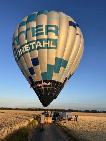 Goldenes Licht auf dem Ballon
