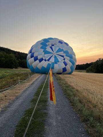 Vorbereitung auf dem Feldweg